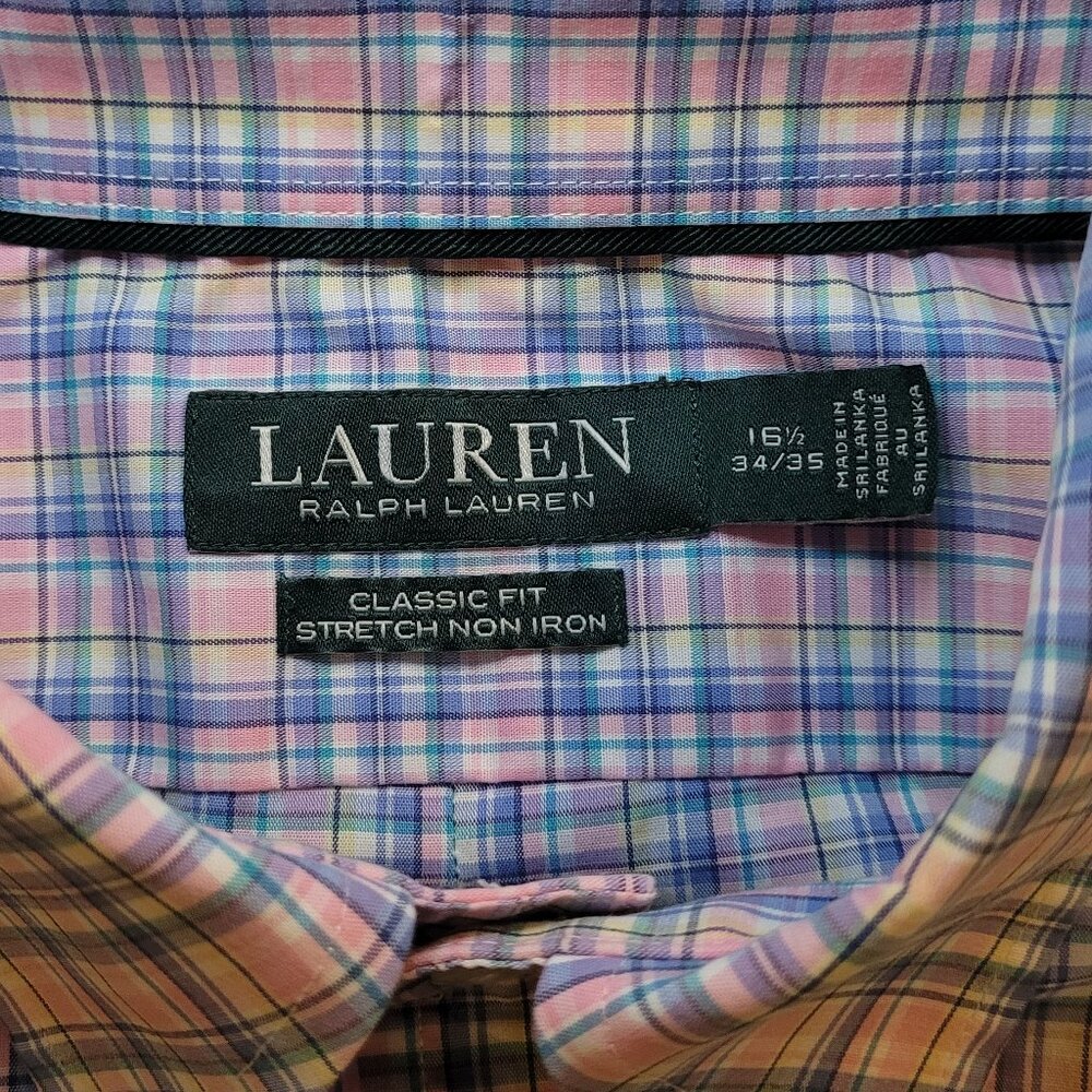 Lauren Ralph Lauren Button Up Shirt Mens Plaid Large Preppy Academia - Picture 5 of 9